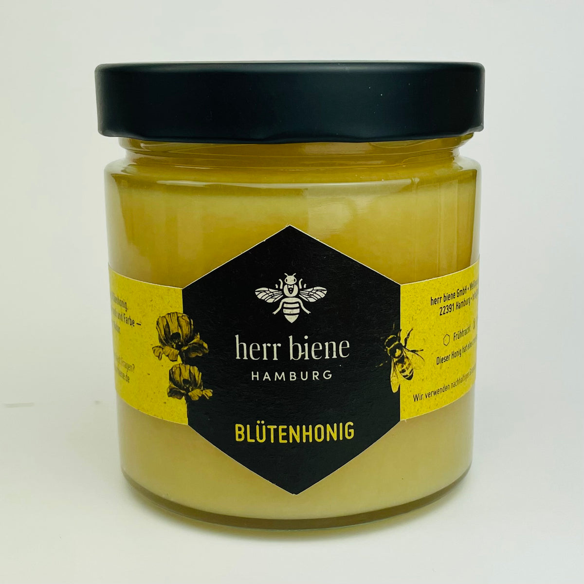 Cremiger Blütenhonig aus Hamburg im Glas