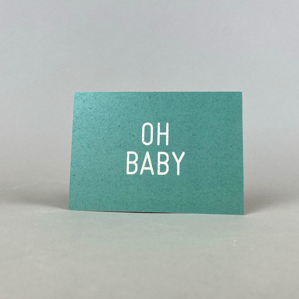 Graspapier Postkarte mit Botschaft Oh Baby