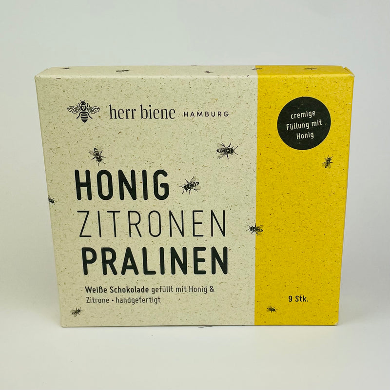 Neun Honigpralinen Zitrone in Geschenkverpackung