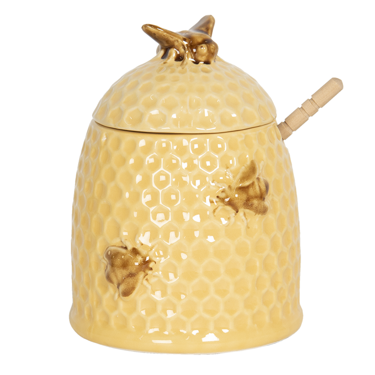 Honigtopf Bienen mit Honiglöffel